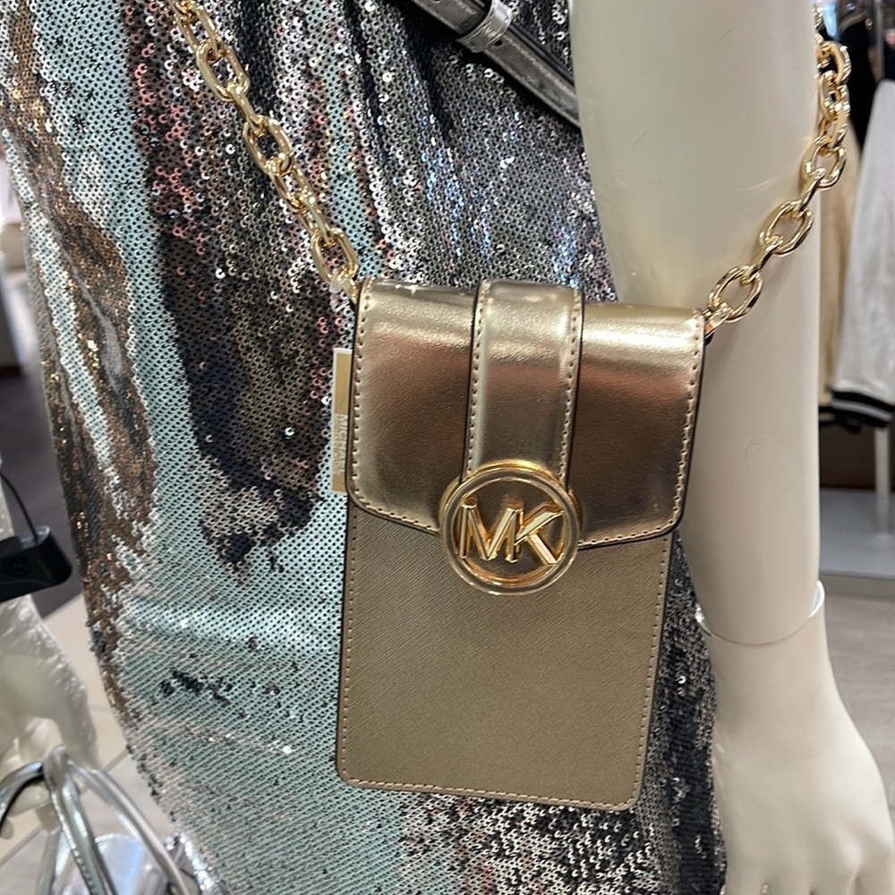 MICHAEL KORS WOMENS FASHION IPHONE SAMSUNG CASE PHONE HOLDER CROSSBODY BAG PURSE - Picture 3 of 16